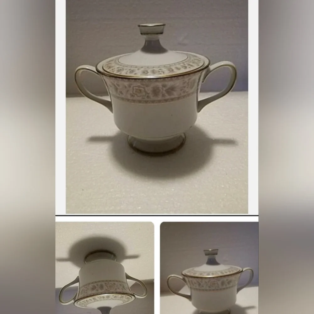 Sango China Japan Honey 'N Rice #3767 Sugar Bowl with Lid 1960s